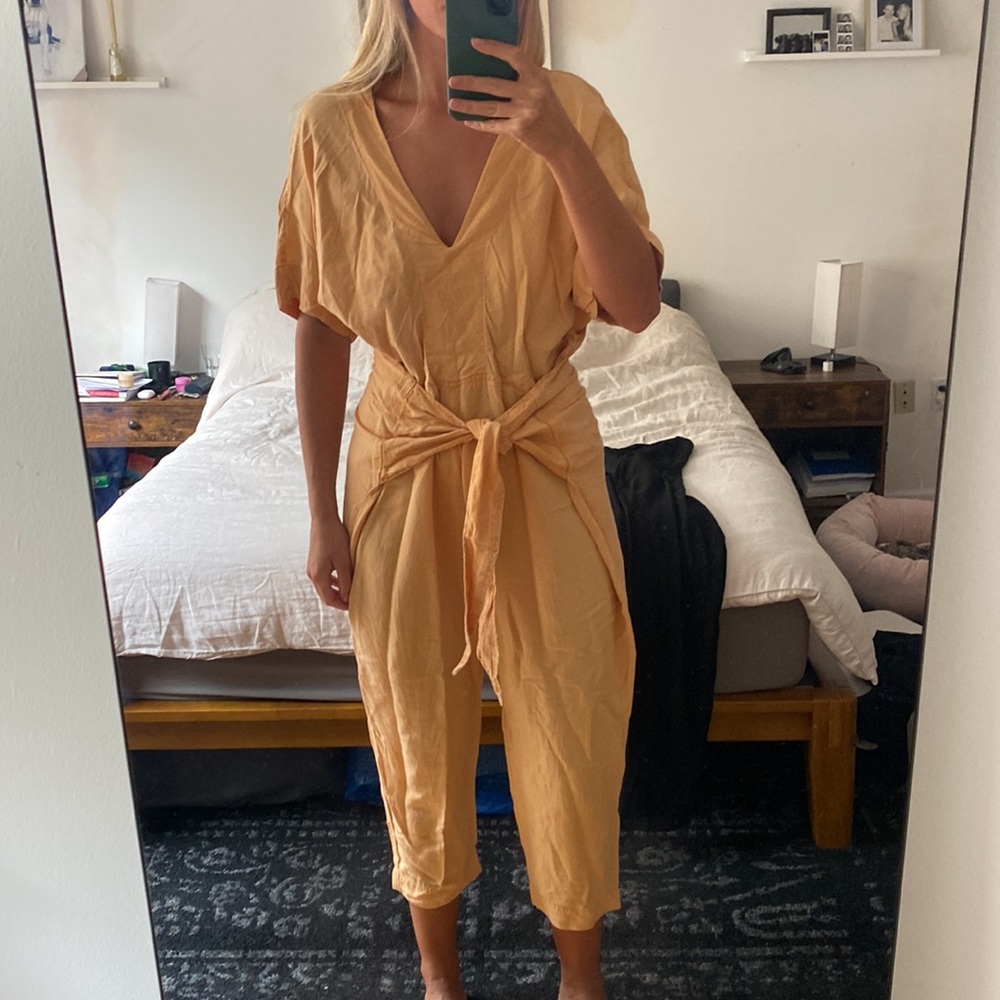 Yellow Free People jumpsuit